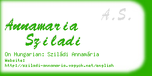 annamaria sziladi business card